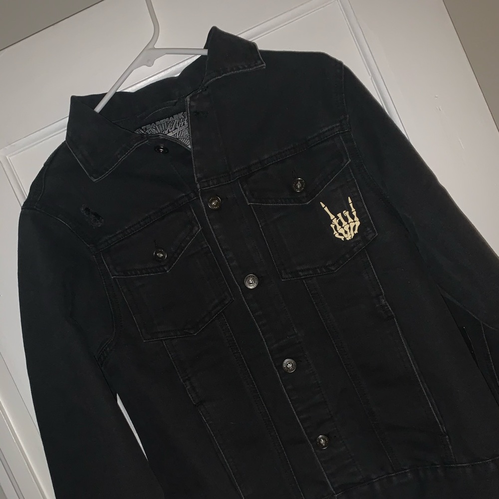 Skeleton jean jacket